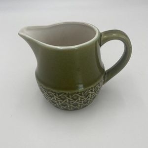 Vintage Small Glazed Pitcher Creamer Vintage ~ Japan color Green